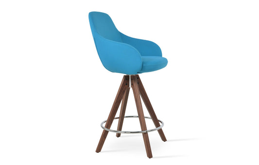 Gazel Arm Pyramid Swivel Stool