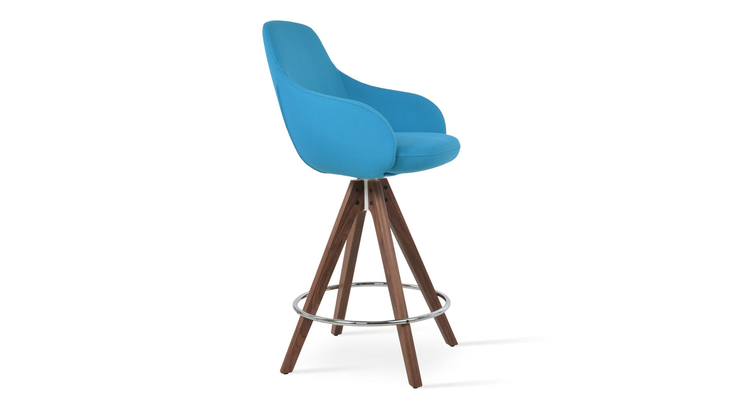 Gazel Arm Pyramid Swivel Stool