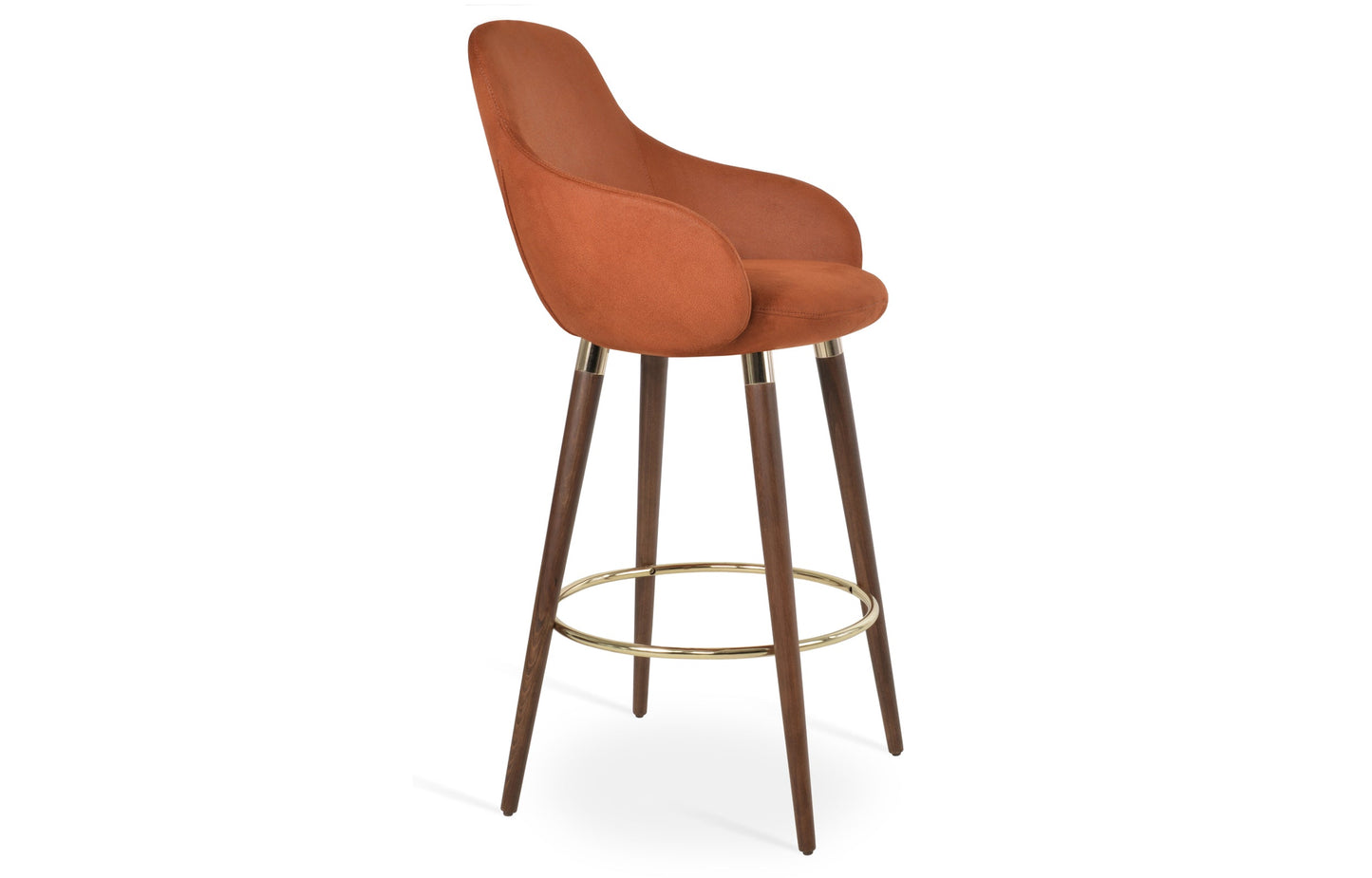 Gazel Arm Wood Stool