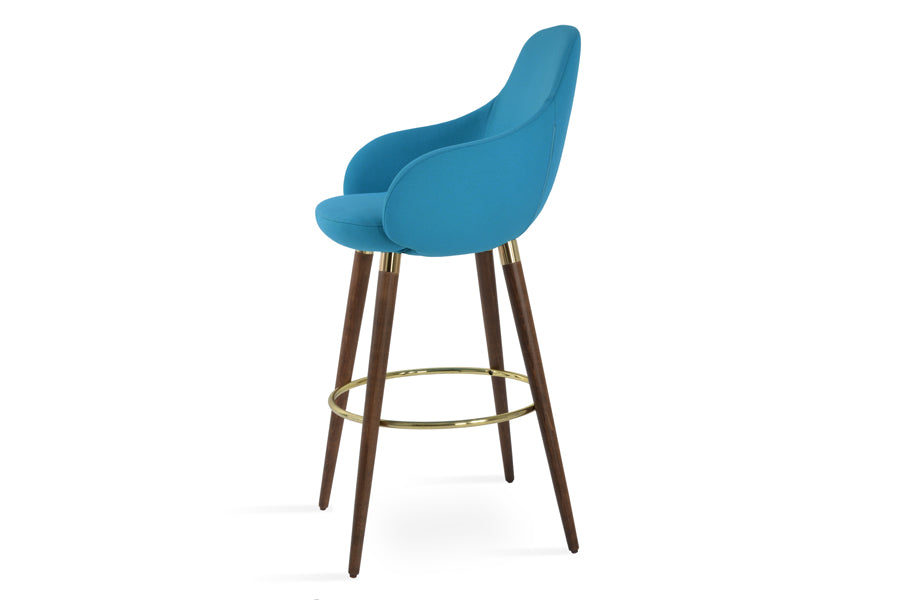 Gazel Arm Wood Stool