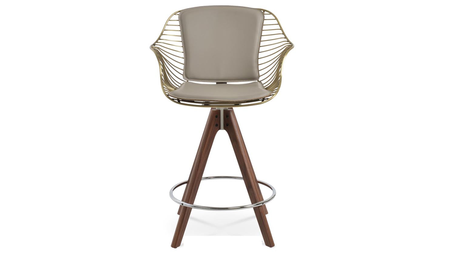 Zebra Pyramid Swivel Stool