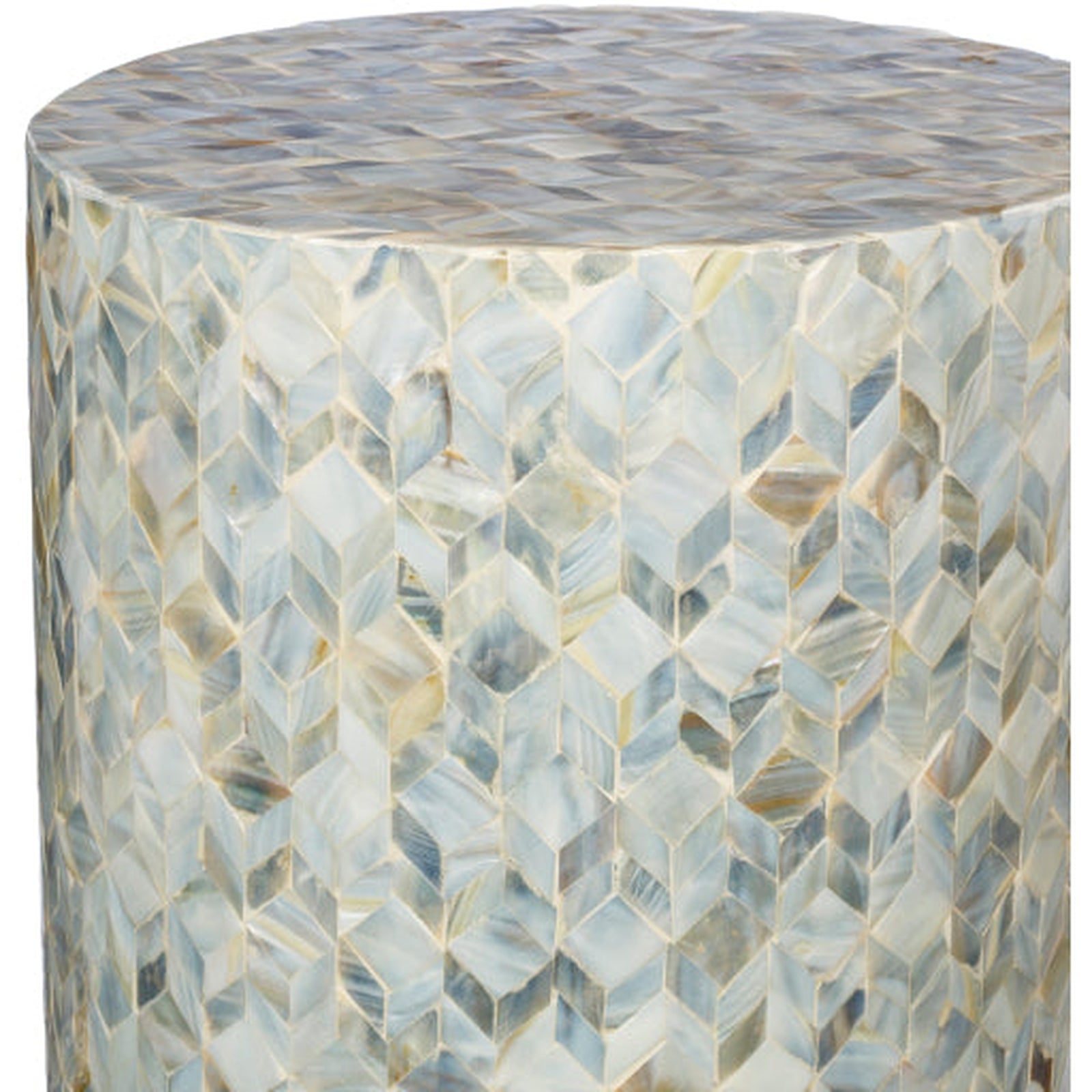 Surya Iridescent Round End Table