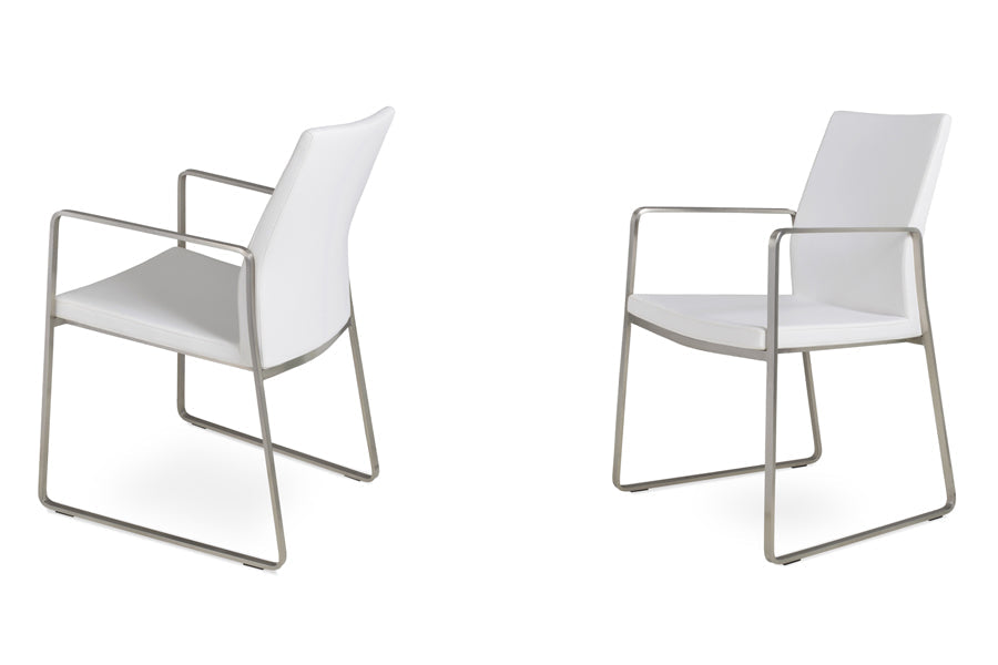 Pasha Arm Sled Dining Chair