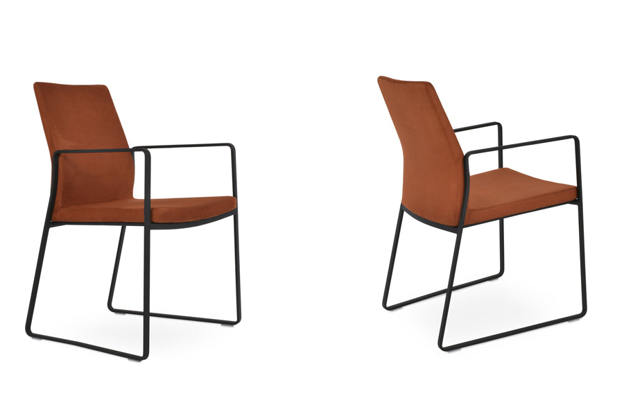 Pasha Arm Sled Dining Chair