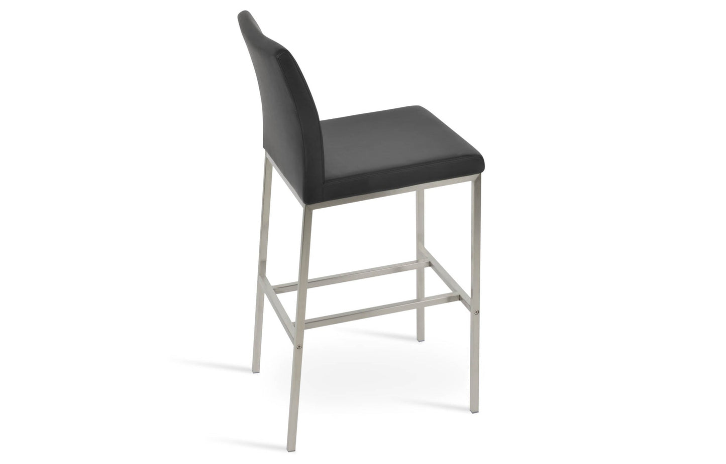 Aria Metal Bar Stool-Leather