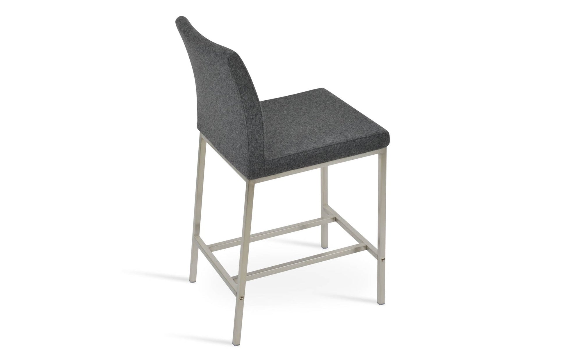 Aria Metal Counter Stool-Leather