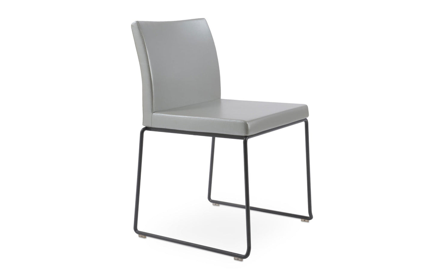 Aria Stackable Dining Chair-Leather