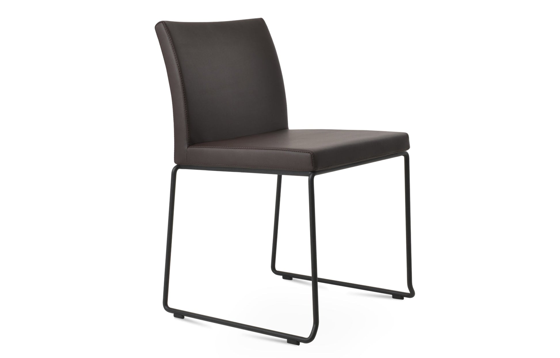 Aria Stackable Dining Chair-Leather