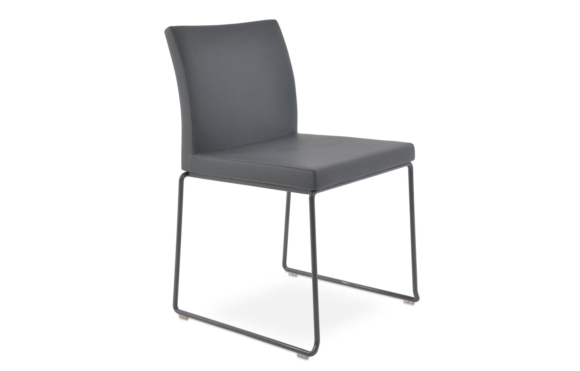 Aria Stackable Dining Chair-Leather