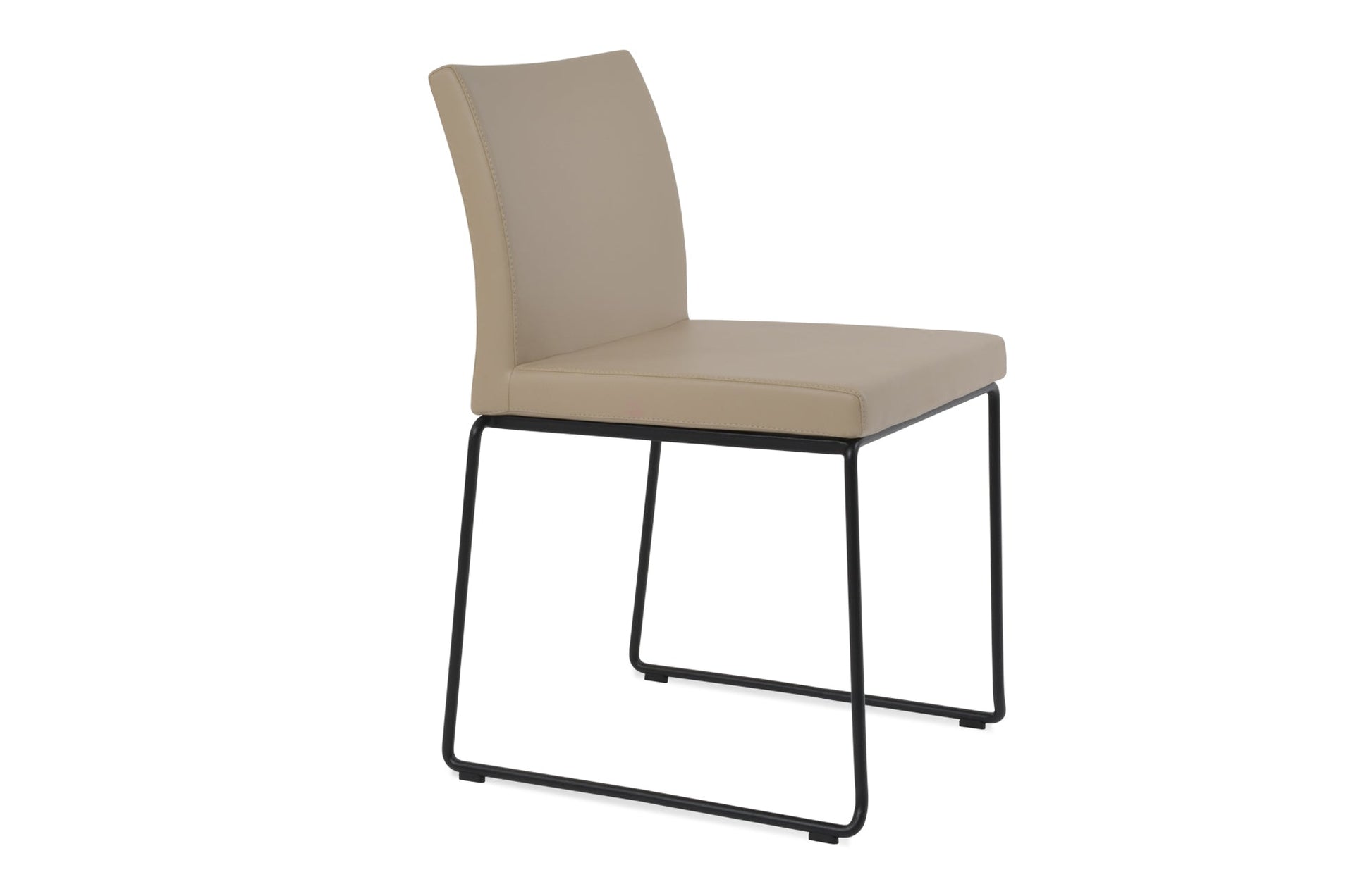 Aria Stackable Dining Chair-Leather