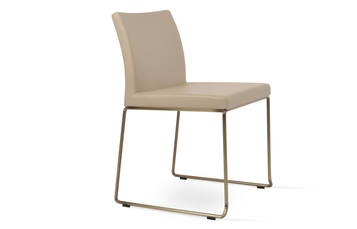 Aria Stackable Dining Chair-Leather