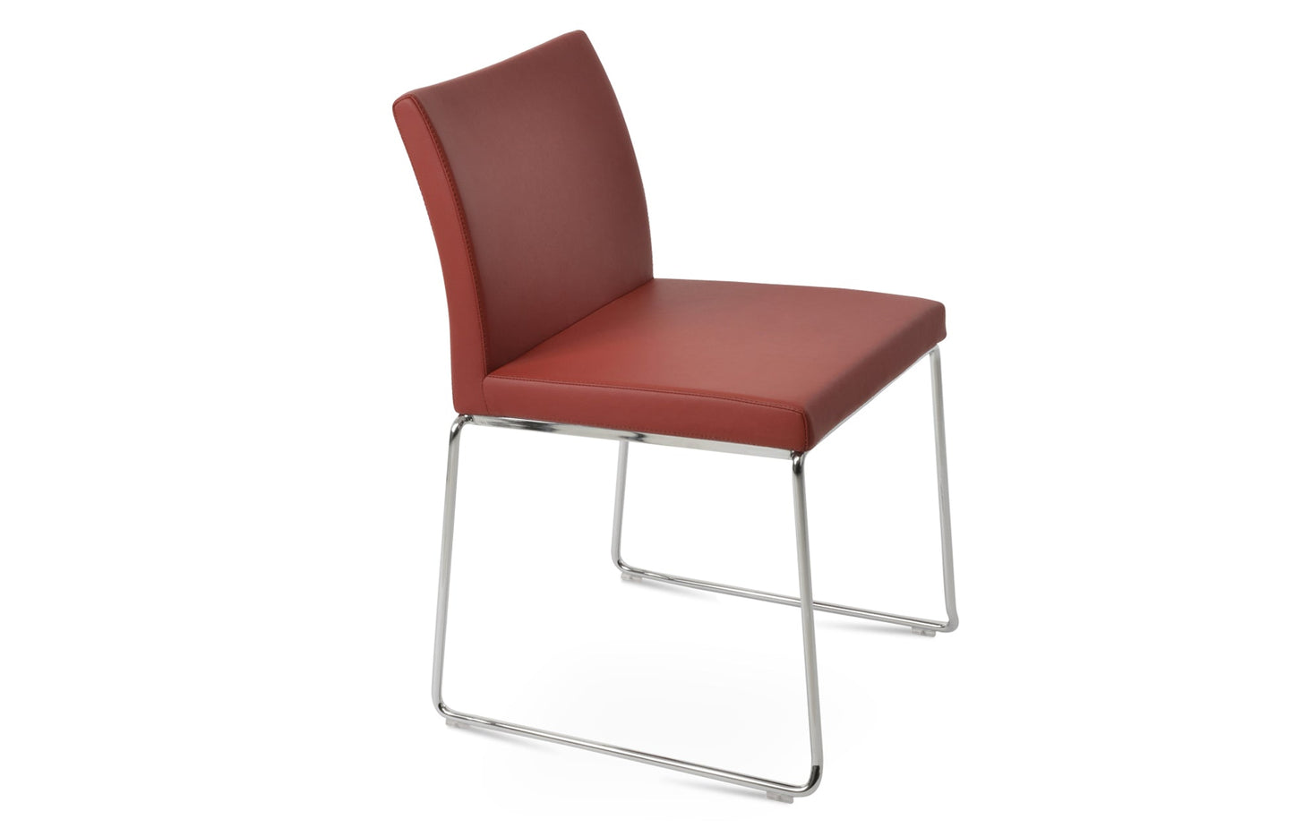 Aria Stackable Dining Chair-Leather