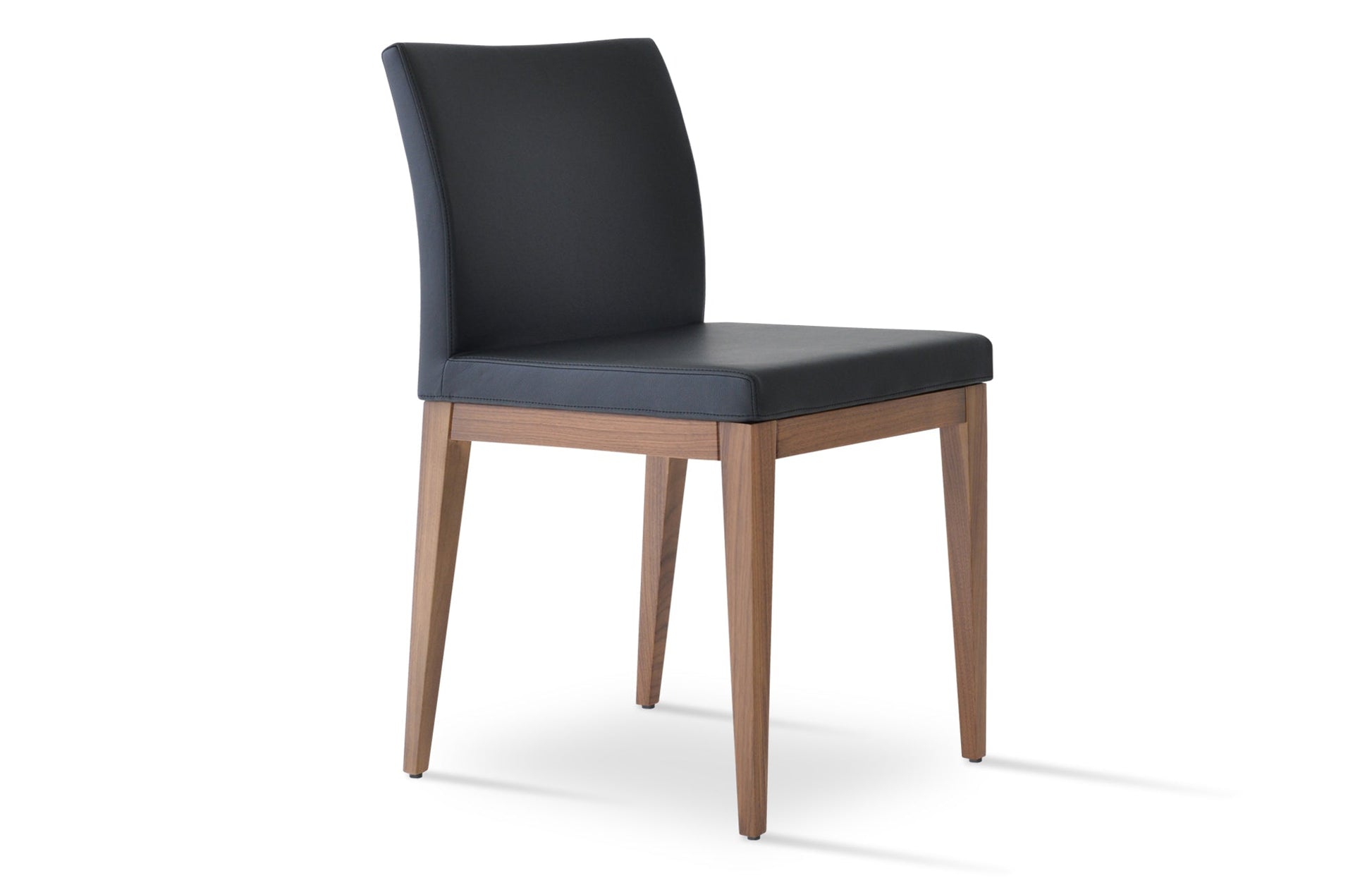 Aria Wood Dining Chair-Leather