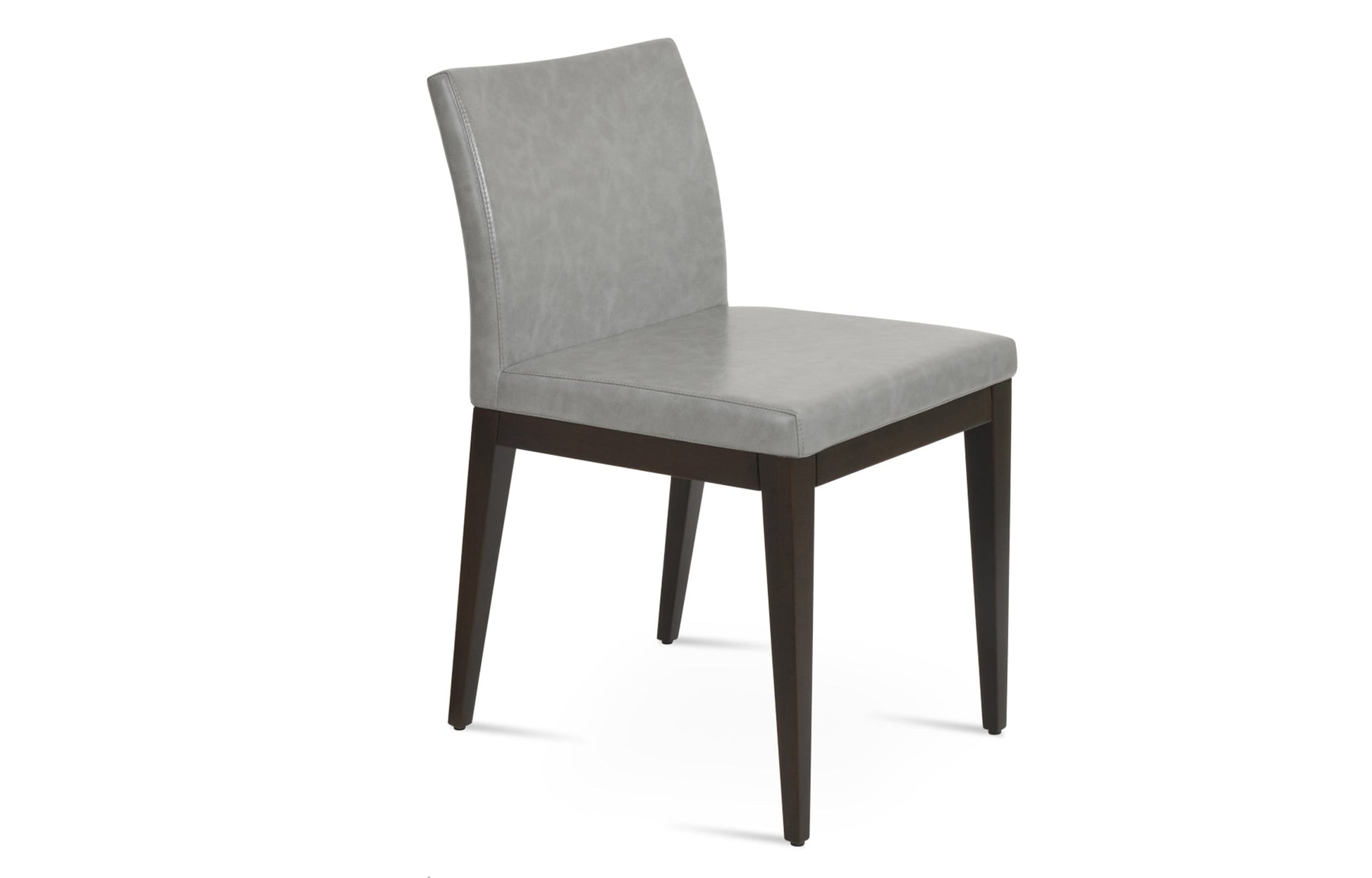 Aria Wood Dining Chair-Leather