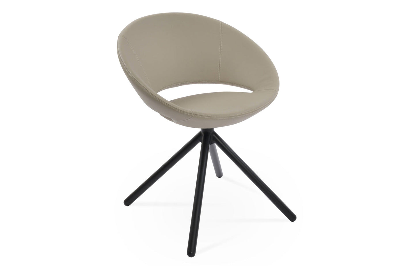 Crescent Stick Swivel Dining Chair