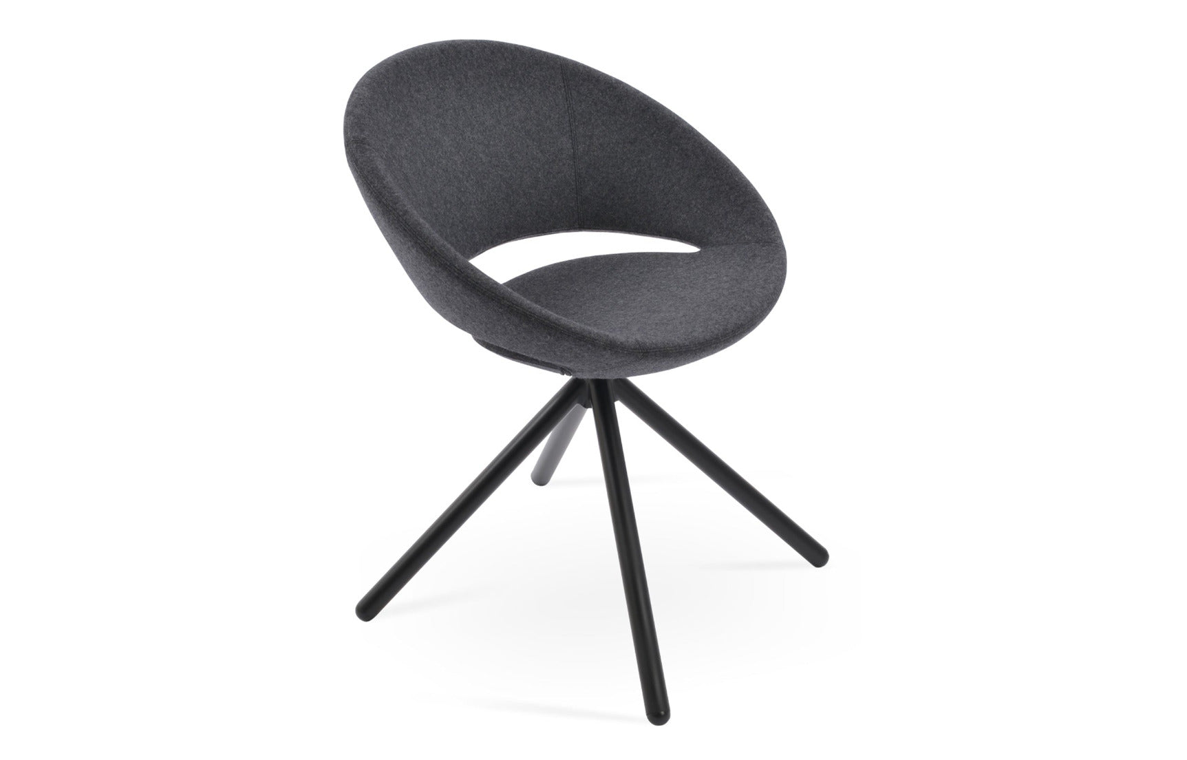 Crescent Stick Swivel Dining Chair