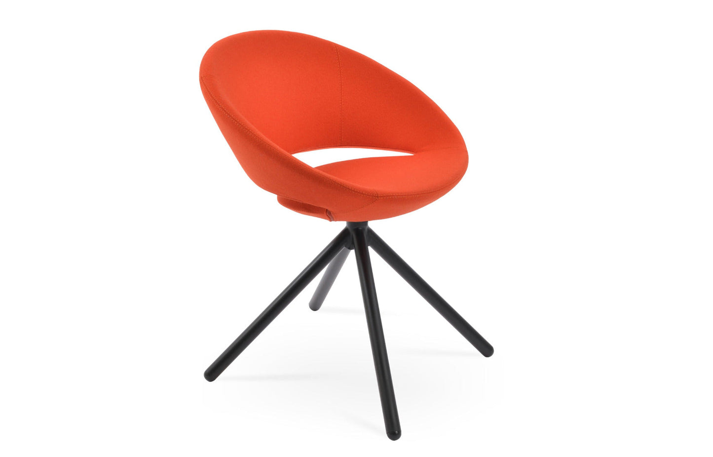 Crescent Stick Swivel Dining Chair