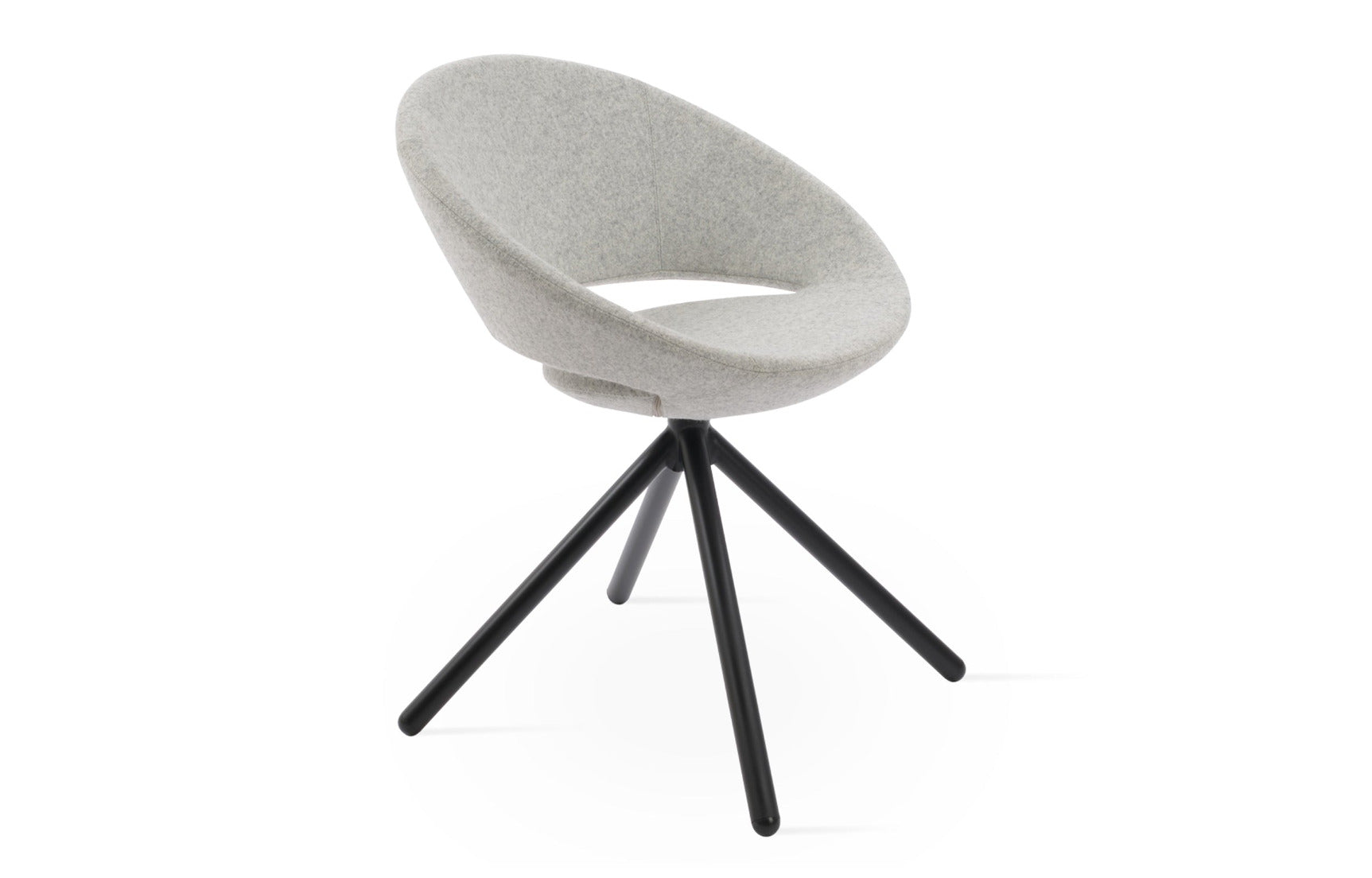 Crescent Stick Swivel Dining Chair