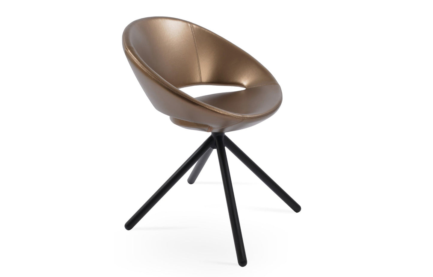 Crescent Stick Swivel Dining Chair