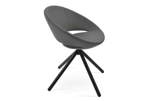 Crescent Stick Swivel Dining Chair