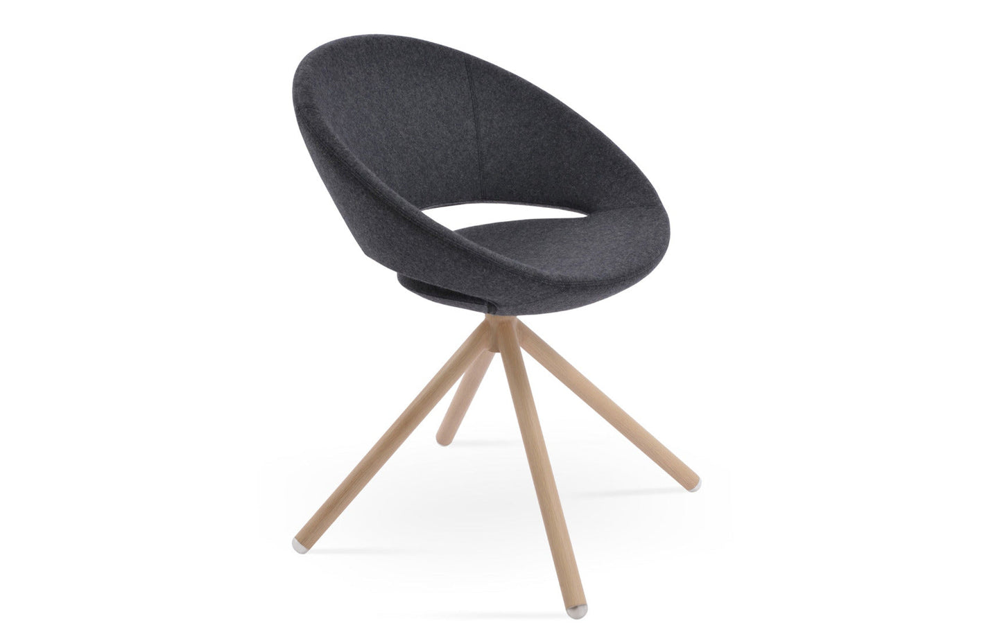 Crescent Stick Swivel Dining Chair