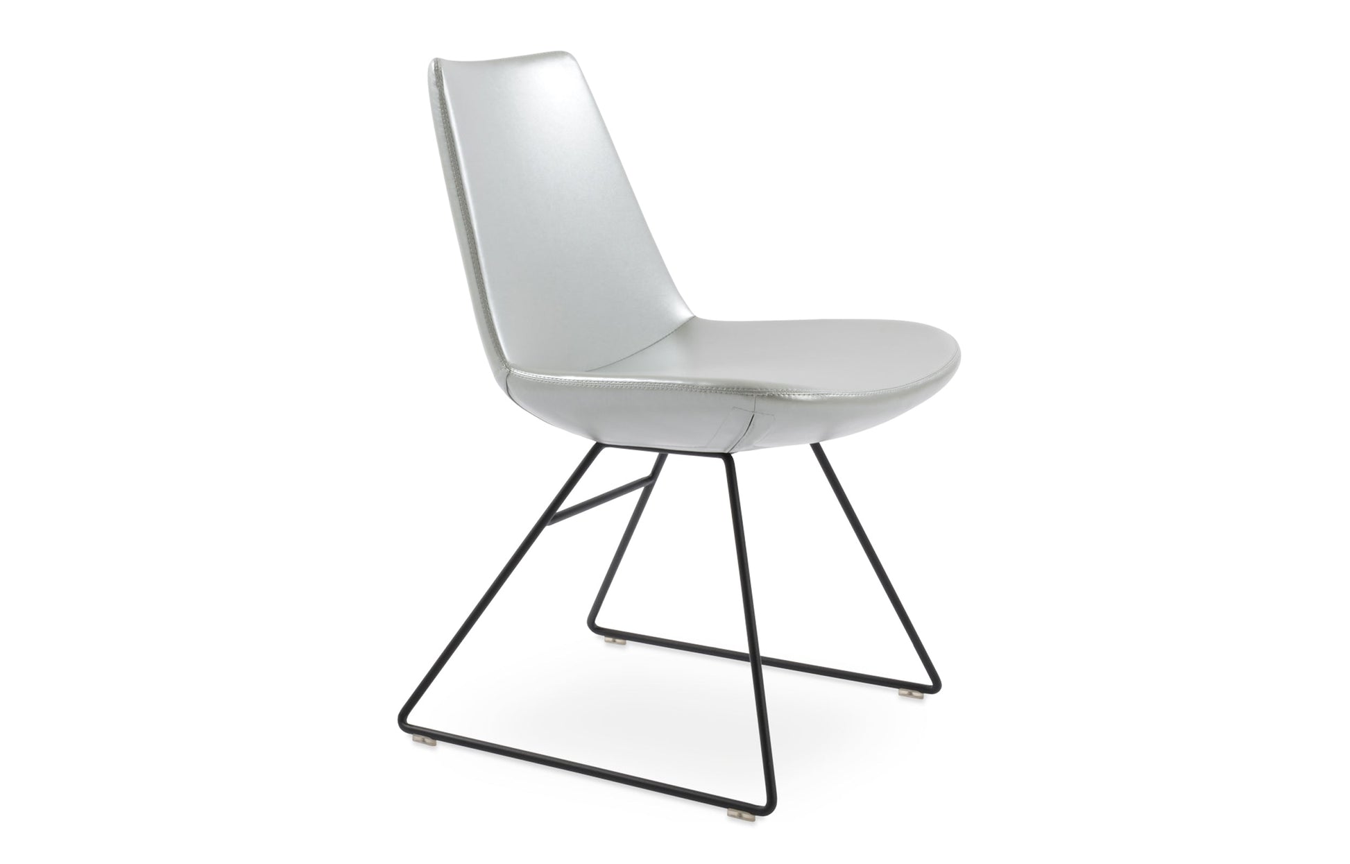 Eiffel Wire Dining Chair-Leather