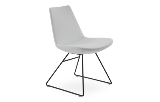 Eiffel Wire Dining Chair-Leather