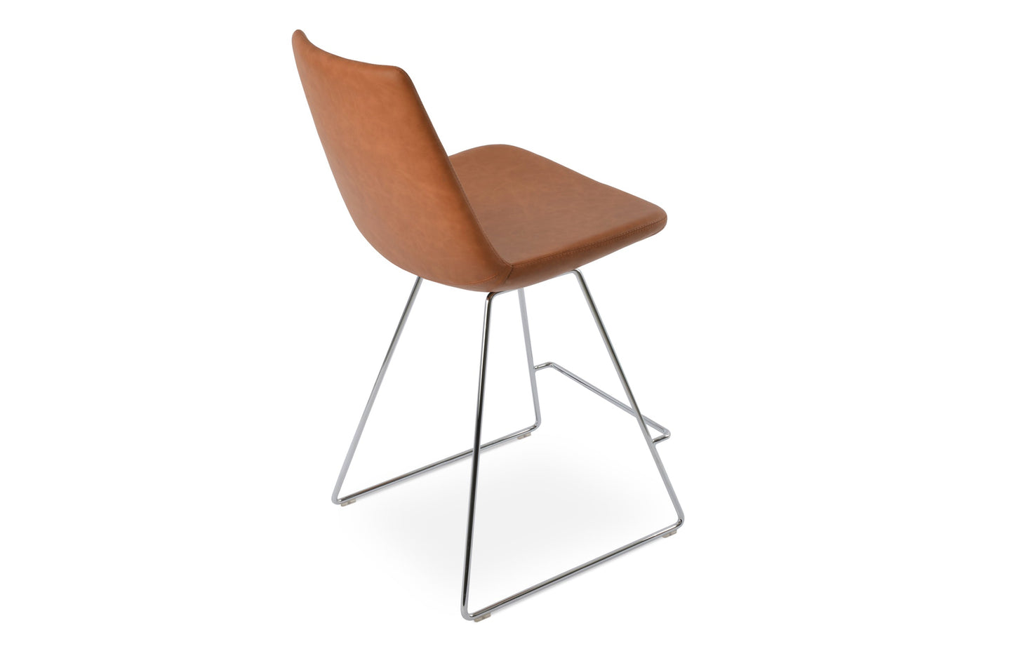 Eiffel Wire Counter Stool-Leather