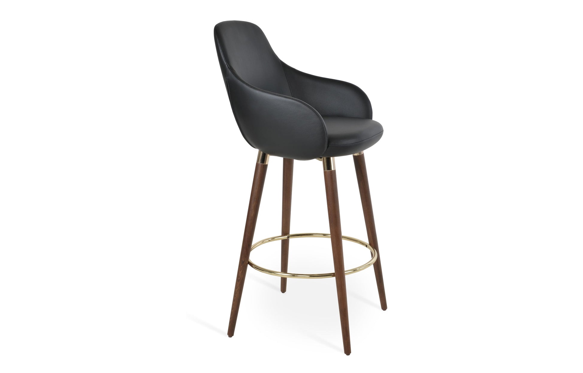 Gazel Arm Wood Stool