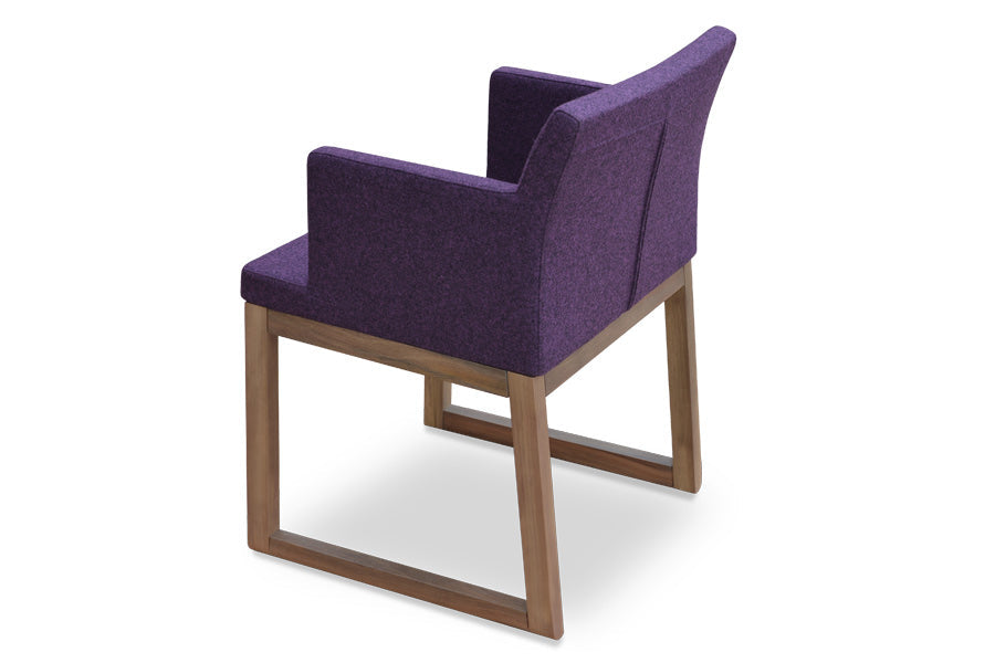 Soho Sled Wood Arm Chair