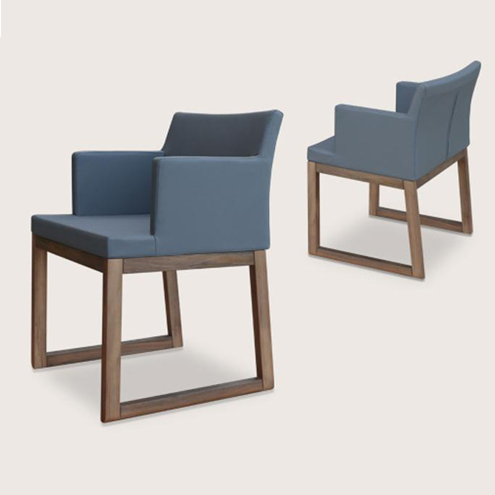 Soho Sled Wood Arm Chair