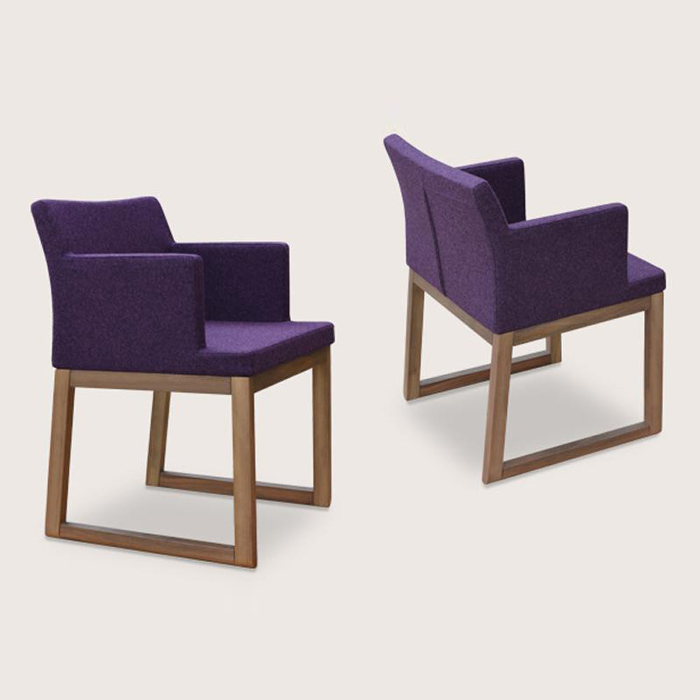 Soho Sled Wood Arm Chair