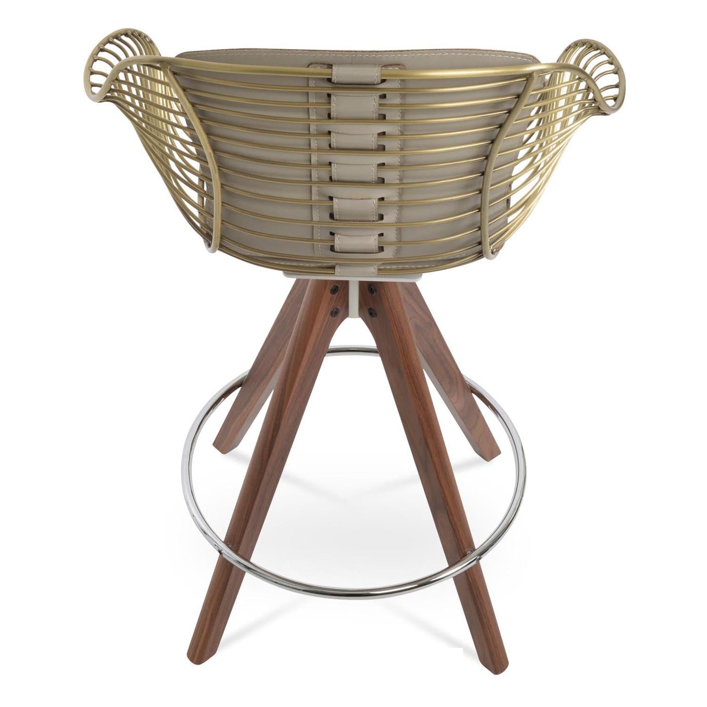 Zebra Pyramid Swivel Stool